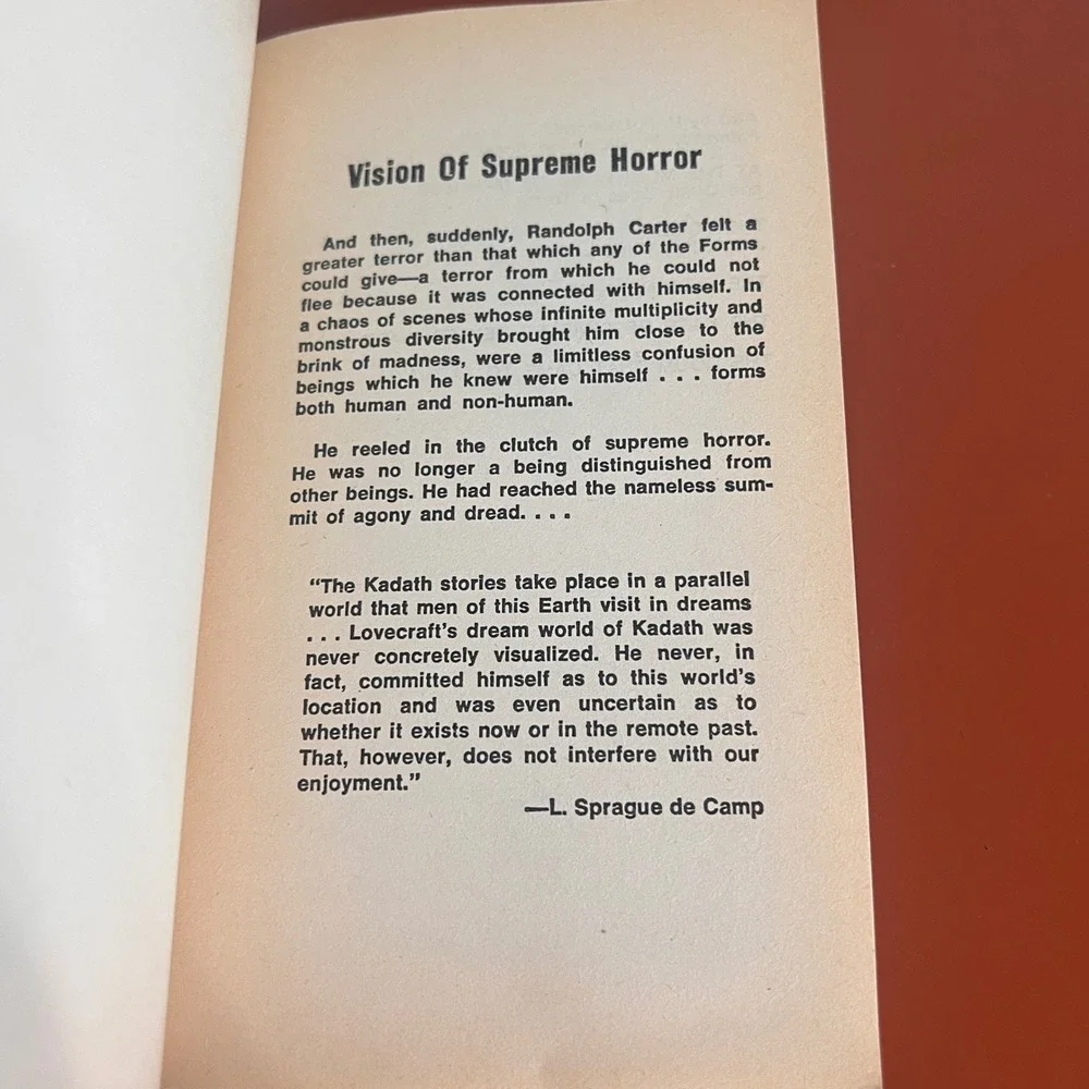 HP Lovecraft The Dream-Quest of Unknown Kadath Del Rey Paperback 1983 Whelan Art